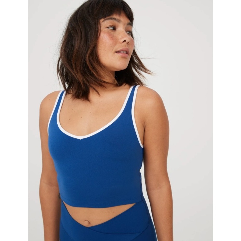OFFLINE by Aerie Sports Bra Women XS Blue Real Me Recharge Cropped Athletic Tank